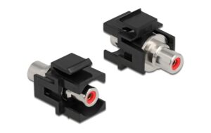 Delock Keystone Cinch-Buchse/Cinch-Buchse rot, schwarz kaufen Schweiz | Mediatech.ch