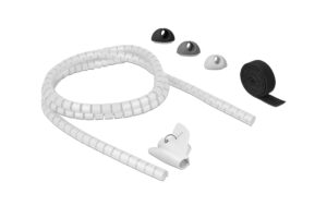 Delock Kabelmanagement Set 5 Stück 3xKabelhalter/1xSpiralschlauch/1x Klettband