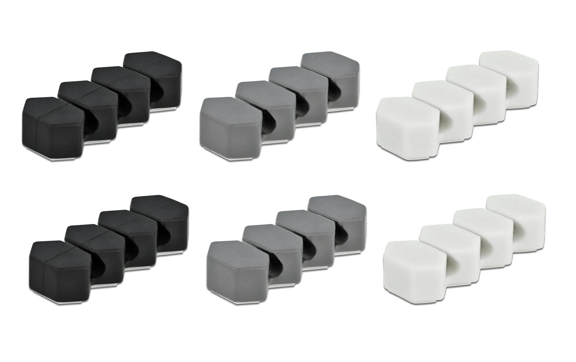 Delock Kabelhalter wabenförmig 6 Stück mit 3 Durchführungen, für Kabel bis 6mm kaufen Schweiz | Mediatech.ch
