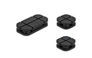 1195276 - Mediatech Delock Kabelhalter Komibi 3 Stück Schwarz Für einen Kabeldurchmesser bis 5 mm kaufen Schweiz | Mediatech.ch