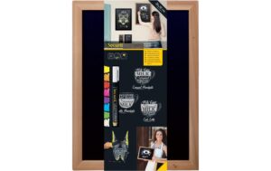 Securit Kreidetafel Woody 30x40cm Holz inkl. 1 Kreidestiften und Wandmontageset