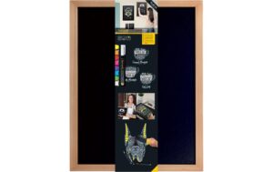 Securit Kreidetafe Woddy Holz inkl. 1 Kreidestiften und Wandmontageset