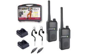 Albrecht Funkgerät Tectalk Worker 3 2er Set inkl.Standlader,Headsets, 2200mAh Akku