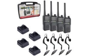 Albrecht Funkgerät Tectalk Worker 3 4er Set inkl.Standlader,Headsets, 2200 mAh Akku