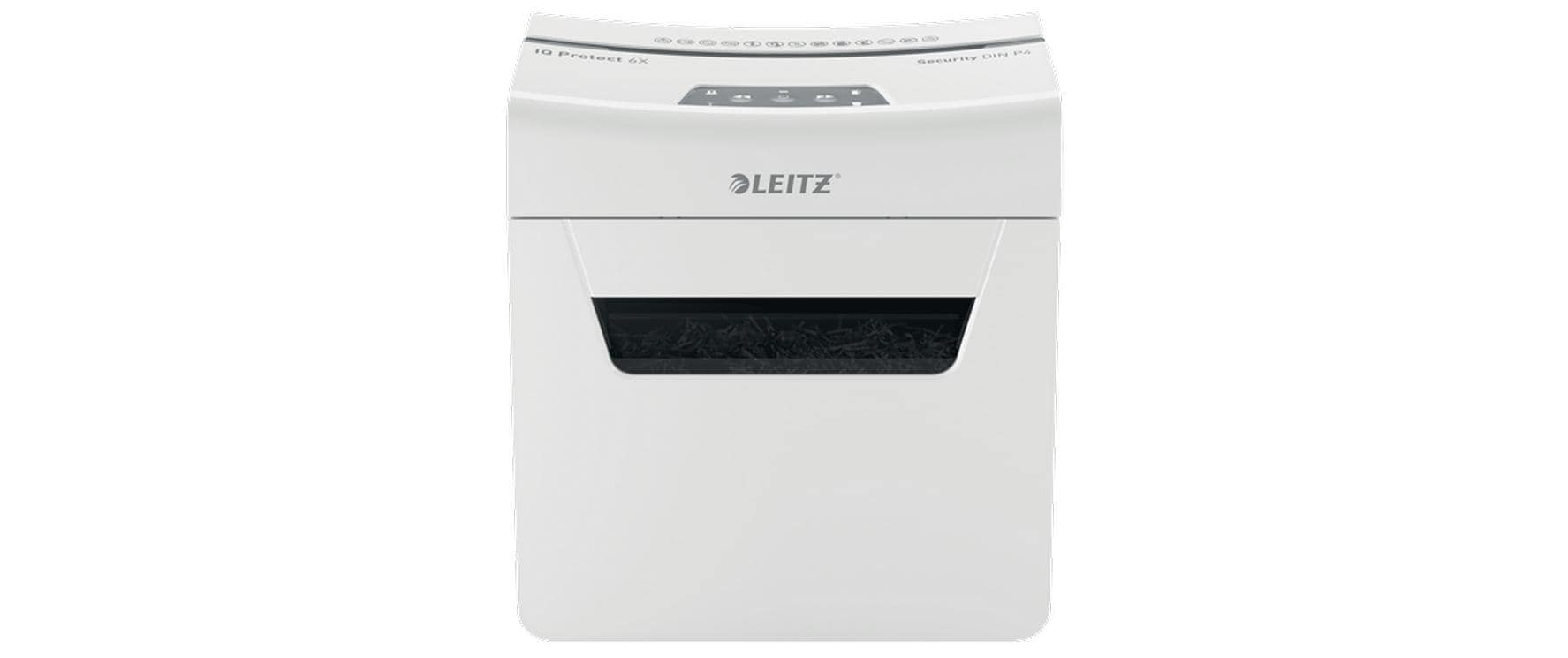 Leitz Aktenvernichter IQ Protect Premium 6X P-4, 6 Blatt, grau/weiss kaufen Schweiz | Mediatech.ch