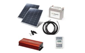 Autosolar Set Basic mit Lithium-Batterie 200W, 55Ah, 600W Wechselrichter