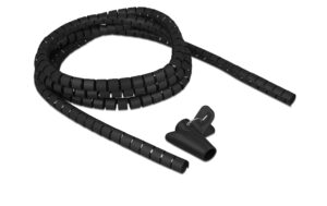 1203256 - Mediatech Delock Spiralschlauch mit Einziehwerkzeug 2.5m x 15mm, Schwarz kaufen Schweiz | Mediatech.ch