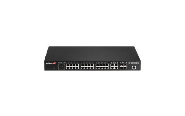 Edimax Pro GS-5424PLC V2:24 Port PoE+Switch Longrange, 4xSFP, PoE+ 400Watt PoE Budget