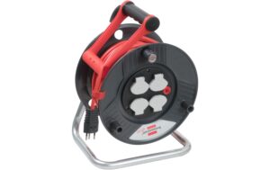 Kabelrolle Garant, 25m, 230V, IP20 mit 4 T13 Schutzkontakt Steckdosen,
