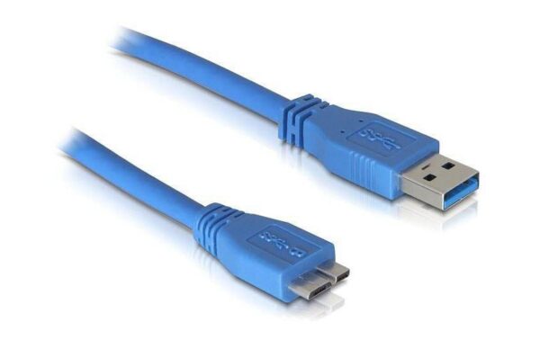 Delock USB3.0 Kabel, 1.0m, A-Micro-B, Blau für USB3.0 Geräte, bis 5Gbps kaufen | Mediatech.ch