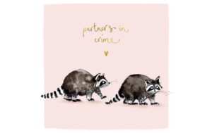Cart Glückwunschkarte Partners in crime mit Couvert, Grösse: 15x15 cm, Liebe