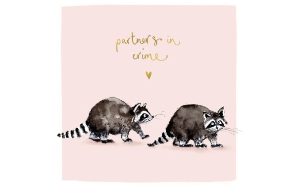 Cart Glückwunschkarte Partners in crime mit Couvert, Grösse: 15x15 cm, Liebe