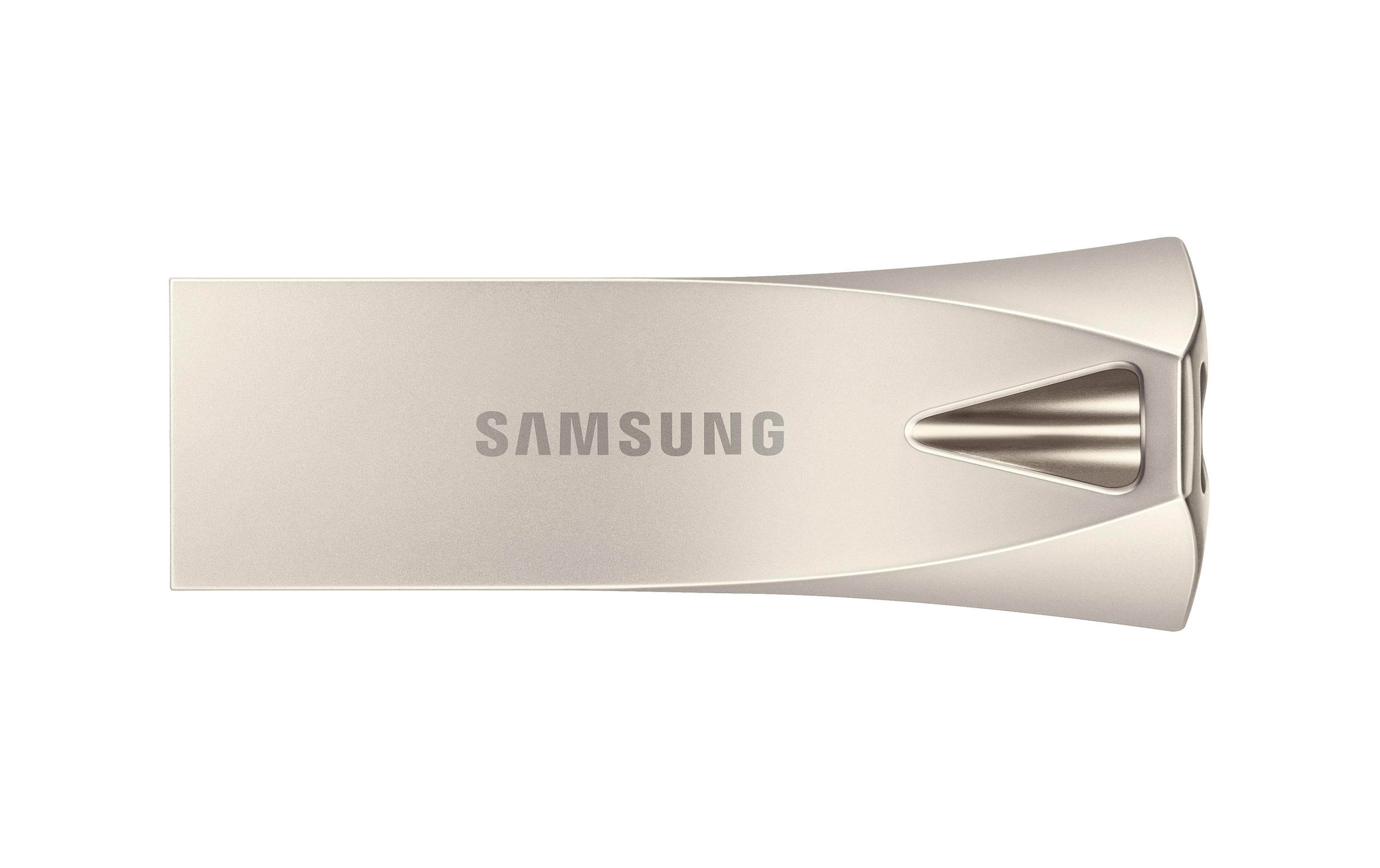 1207379 - Mediatech Samsung USB3.1 Bar Plus Silver 64GB silber, Lesen: 300MB/s, Schreiben: 30MB/s
