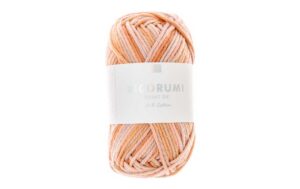 RICO Wolle Creative Ricorumi Print Lachs-Mix, 25 g, 57.5 m, 100 % CO