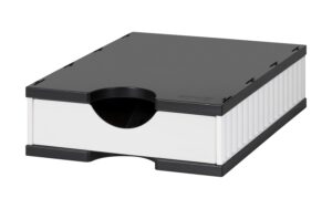 Styro Schubladenbox Styrodoc Uno 1 Fach und 1 Schublade, weiss/schwarz