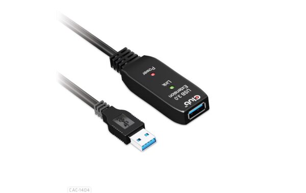 Club 3D, Repeater-Kabel USB 3.2 Gen1, aktiv 5.0 Meter, m/f