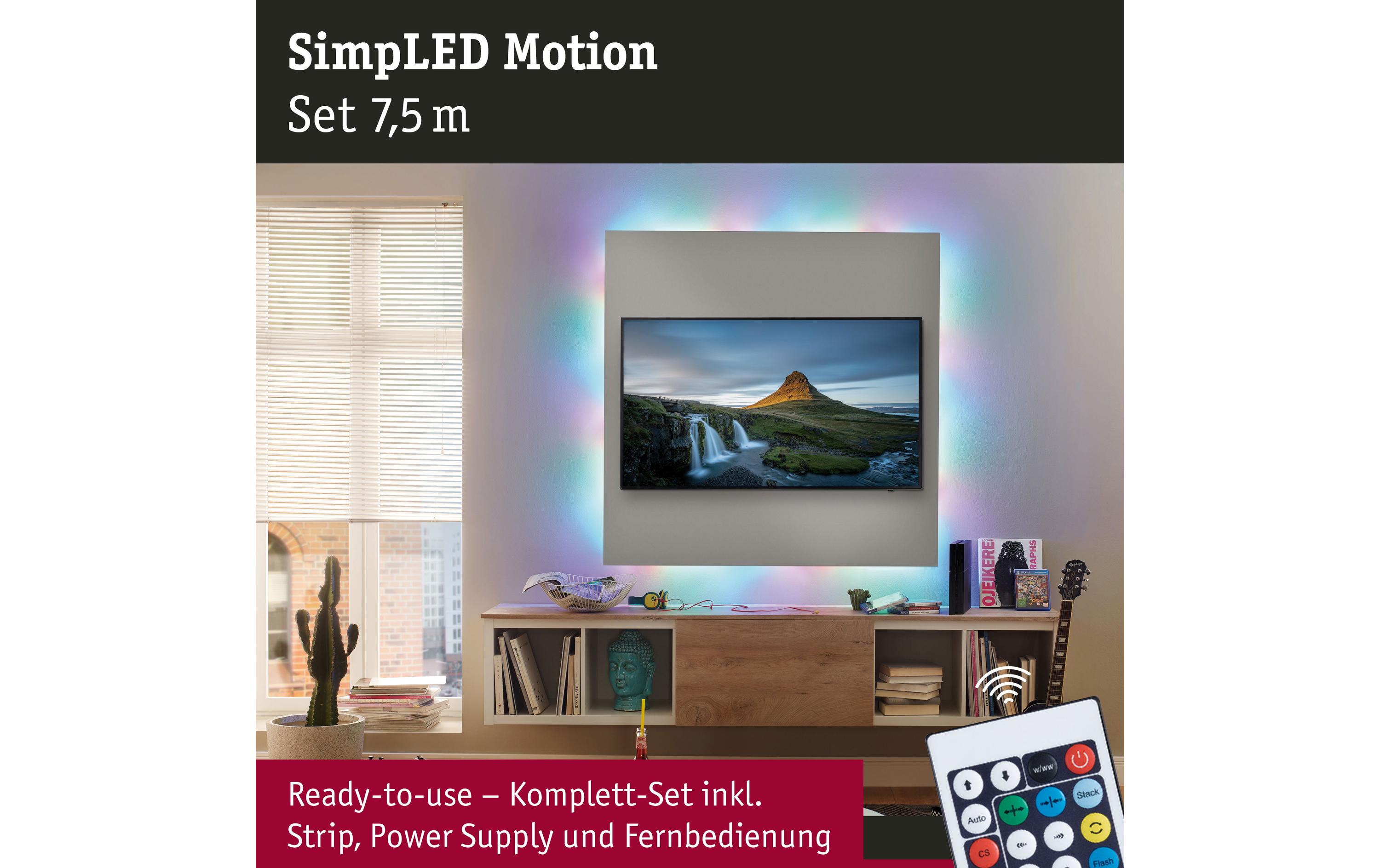 1210882_1 - Mediatech Paulmann LED Stripe SimpLED Motion Set 7,5m 15W, RGB, 494lm, beschichtet