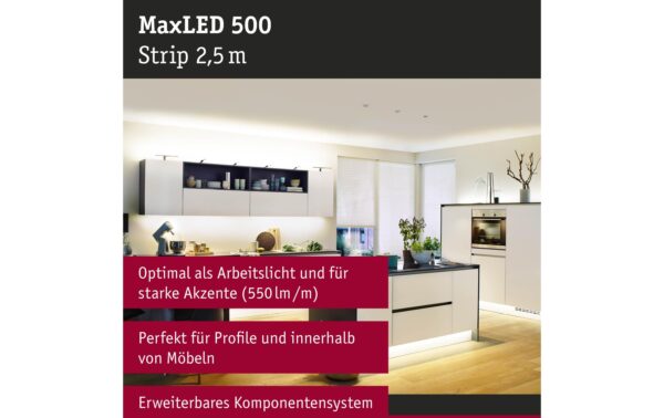 Paulmann LED Stripe MaxLED 500 2,5m EXT 17.5W, 2700K, 1375lm, unbeschichtet