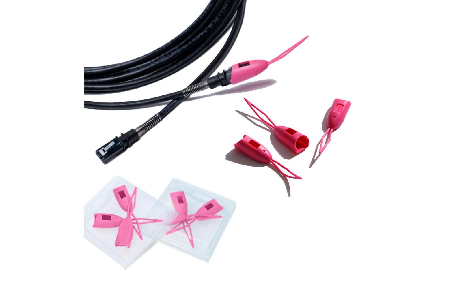 1211100 - Mediatech PatchSee PLUGCAP 3-Set, pink RJ-45 Schutz beim Einziehen durch Rohre kaufen Schweiz | Mediatech.ch