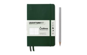 Leuchtturm Notizbuch Outlines 89 Seiten, B6+, 150 g/m2, Dotted, Grün