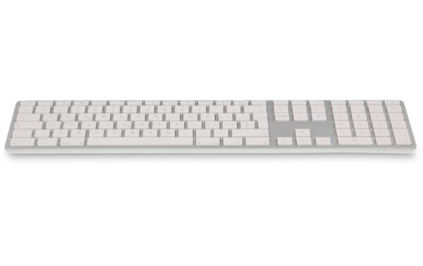 LMP Bluetooth Tastatur WKB-1243, CH-Layout Zahlenblock, 110 Tasten, <4G., Silber