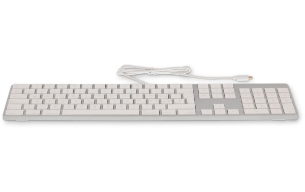 1211974_1 - Mediatech LMP USB-C Tastatur KB-1843, CH-Layout Zahlenblock, 106 Tasten, Silber