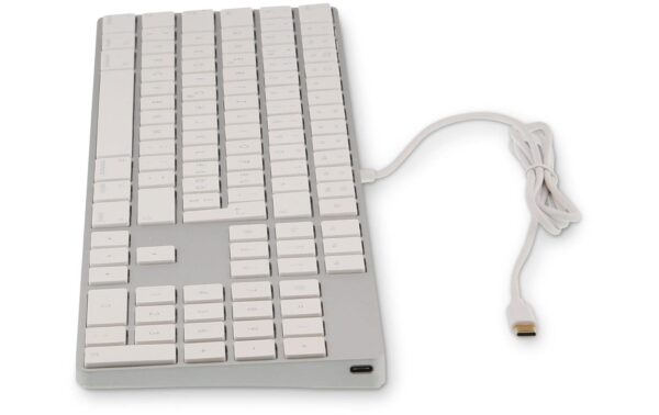 1211974_2 - Mediatech LMP USB-C Tastatur KB-1843, CH-Layout Zahlenblock, 106 Tasten, Silber