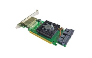 1211993 - Mediatech Highpoint SSD7184 RAID-Kontroller, 8x NVME PCI-Ex16v3, RAID 0,1/10, 2x8643, 2x8644