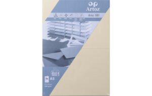 Artoz Blankokarte 1001 A5 220gm2 chamois, 5 Blatt
