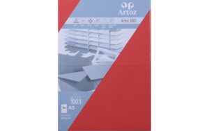 Artoz Blankokarte 1001 A5 220gm2 Rot, 5 Blatt