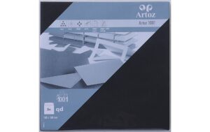 Artoz Couvert 1001 16cmx16cm 100  gm2, Schwarz, 5 Blatt