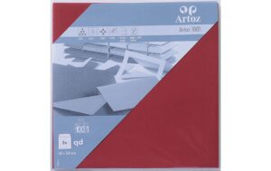 Artoz Couvert 1001 16cmx16cm 100 gm2, Weinrot, 5 Blatt