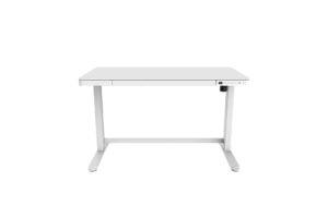 Contini Tisch höhenverstellbar weiss mit Glas Tischplatte weiss 1.2x0.6m kaufen Schweiz | Mediatech.ch