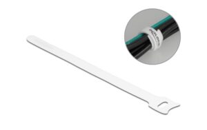 Delock, Klettkabelbinder Weiss 200 mm x 12 10 Stück, Weiss