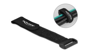 1214436 - Mediatech Delock Klett-Kabelbi. 190x25mm mit Schlaufe 5 Stück, Schwarz kaufen Schweiz | Mediatech.ch