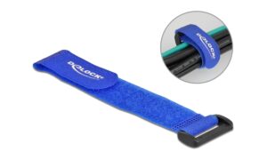Delock Klett-Kabelbi. 190x25mm mit Schlaufe 5 Stück, Blau kaufen Schweiz | Mediatech.ch