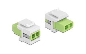 Delock Keystone Modul LC Multimode OM5 Buchse-Buchse, Duplex, Lindgrün/Weiss kaufen Schweiz | Mediatech.ch