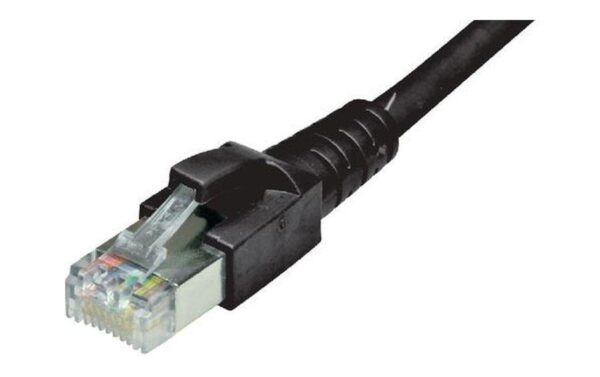 Dätwyler Patchkabel: S/FTP, 0.5m, schwarz Cat.6A, AWG26, 10Gbps, 500MHz