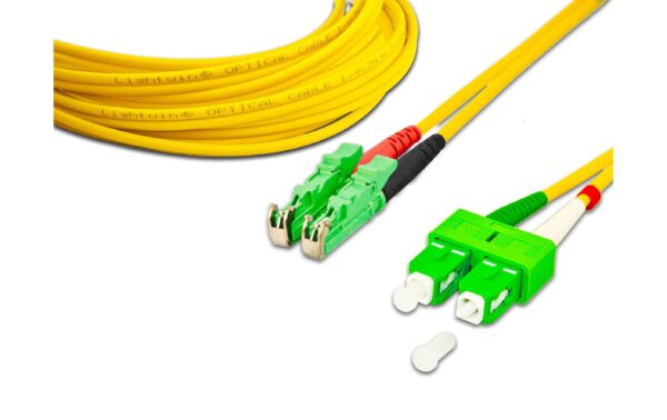 1215871 - Mediatech Lightwin LWL HQ Duplex Patchkabel, LSH, 1m Singlemode OS2, E2000/APC-SC/APC kompatibel kaufen Schweiz | Mediatech.ch