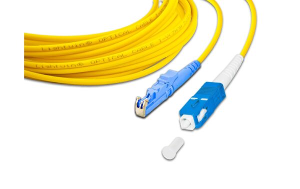 Lightwin LWL HQ Simplex Patchkabel, LSH, 2m Singlemode OS2, E2000-SC kompatibel