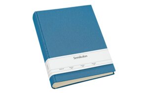 Semikolon Album  Large Azzurro 24.5 x 30.5cm, 130 Seiten(cremefarbig)