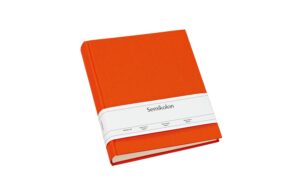 Semikolon Album  Medium Orange 21.6 x 25.5 cm, 80 Seiten(cremefarbig)