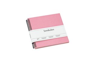 Semikolon Fotoalbum Efalinbezug 17 x 17cm Rosa, 20 cremefarbige Seiten