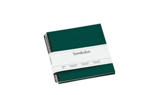 Semikolon Fotoalbum Efalinbezug 17 x 17cm dunkelgrün, 20 cremefarbige Seiten
