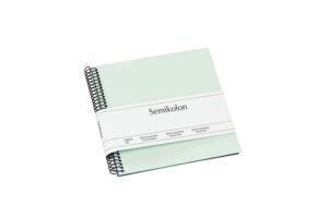Semikolon Fotoalbum Efalinbezug 17 x 17cm Moss, 20 schwarze Seiten
