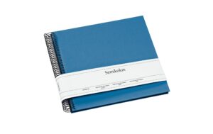 Semikolon Fotoalbum Efalinbezug 23x24.5cm Azzuro, 40 schwarze Seiten