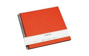 Semikolon Fotoalbum Efalinbezug 34.5x33.2cm Orange, 50 schwarze Seiten