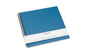 Semikolon Fotoalbum Efalinbezug 34.5x33.2cm Azzurro, 50 cremeweissee Seiten