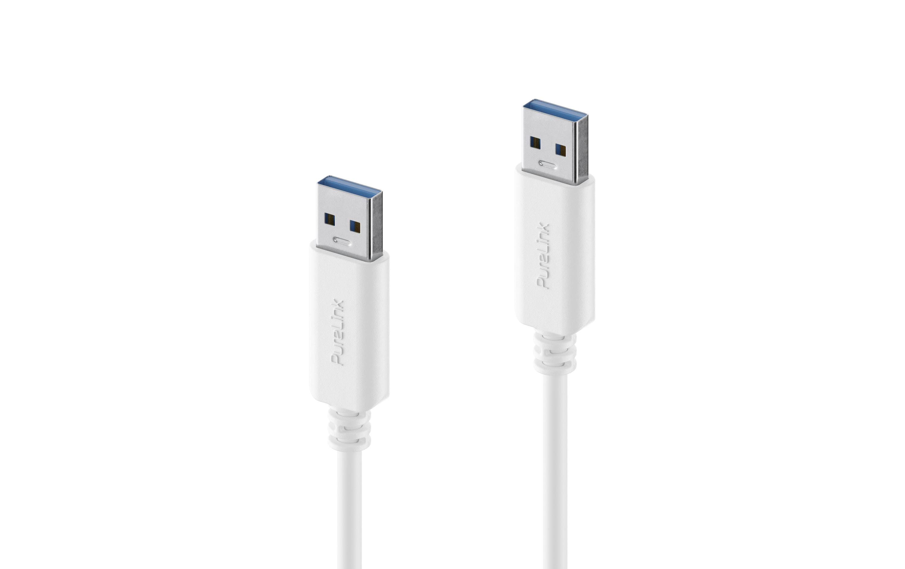 PureLink USB3.1 Gen2 USB-A-A, 0.5m, Weiss 10Gbps, 3A, iSeries Premium Kabel kaufen Schweiz | Mediatech.ch