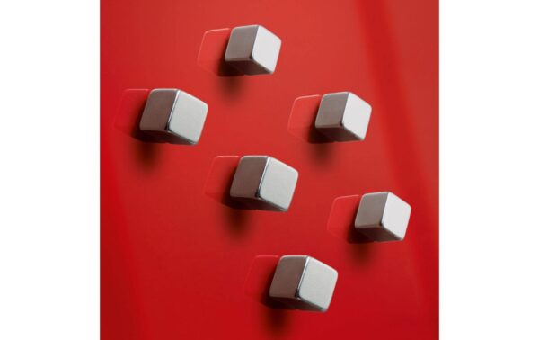Sigel SuperDym Magnete Strong silber Haftkraft ca. 8 Blatt, 10x10x10mm, 6 ST